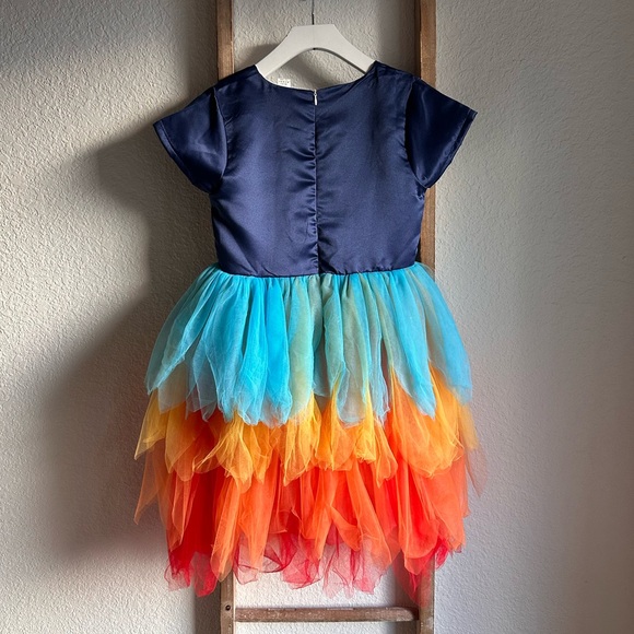 Mini Berni Rainbow Multi Color Owl Dress for girls sz: 16 - Picture 8 of 9